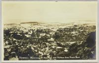 Panorama of Honolulu and Harbour from Punch Bowl