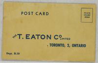 T. Eaton Co. Limited self-addressed postcard
