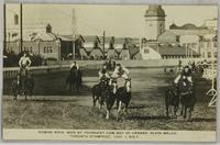 Roman Race won by Youngest cow boy of Canada,  Alvin Welch, Toronto Stampede