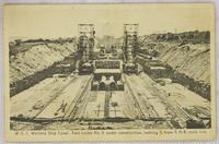 W.C.7. Welland Ship Canal. Twin Locks No. 4. under construction, looking S. from C.N.R. main line.