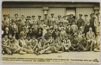 British Wounded Heroes in 2nd Eastern General Hospital Dyke Rd. Brighton. Photogaphed with Lady Artistes. S.C.A. String Orchestra and Workers. 1915