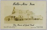 Stop 22A, Kingston Rd. Belle-Aire Inn, R.R. 2 The House of Good Food.
