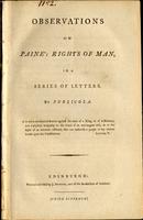 Observations on Paine's Rights of man, in a series of letters