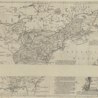 A map of the British and French settlements in North America
