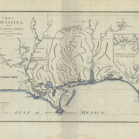 Map of Louisiana from D'Anville's Atlas
