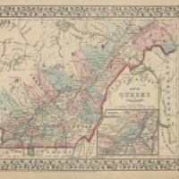 Map of Quebec in counties