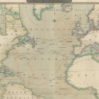 Chart of North Atlantic Ocean, with tracks of the shipping to West Indies, North America &cc.