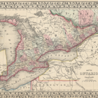 Map of Ontario in counties