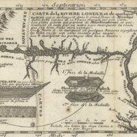 Carte de la Riviere Longue et de quelque autres qui se dechargent dans le grand fleuve de Missisipi ...