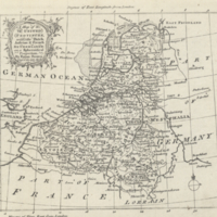 A map of the VII United Provinces, with the Dutch, Austrian & French Netherlands; on a spheroidical projection