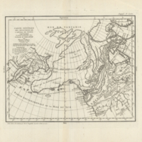 Carte générale des découvertes de l'Amiral de Fonte representant la grande probabilité d'un passage au nord ouest