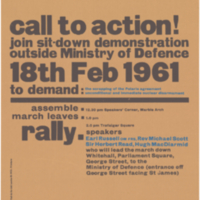 Committee of 100, poster, 18 February 1961