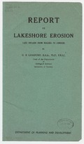 Report on lakeshore erosion