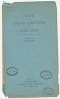 Report on stream conditions of Boyd Creek