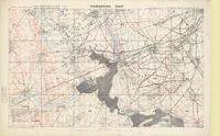 [Vitry-en-Artois, east of Arras : final advance 1918, trench, CB & harassing fire map]