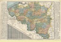 Nouvelle carte de la Belgique, physique et administrative