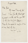 Letter, Walter Bache to Alfred Forman