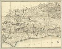 A topographical map of the County of Sussex, divided into Rapes, Deanries and hundreds... : [west sheet]