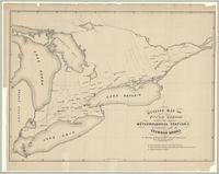 Outline map of Upper Canada showing the proposed meteorological stations in connexion with the grammar schools