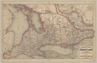 New railroad and county map of the Dominion of Canada compiled from the latest government surveys. Sheet no. 1. Ontario