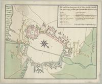 Plan des attaques de la ville et de la citadelle de Tournay prises par l'armée des allies en 1709