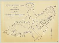 Upper Beverley Lake showing depth contours