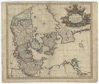 A new map of the Kingdom of Denmark with the Dutchy of Holstein &c. according the the newest observations