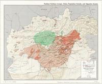 Pushtun Territory, Groups, Tribes, Population Density, and Migration Routes