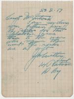 [Letter to Sergeant McIntosh, 14 Platoon, D Company, CEF]