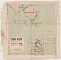 Track Chart Showing drift of 'D.S.S. Alert' In Ice June and July, 1885